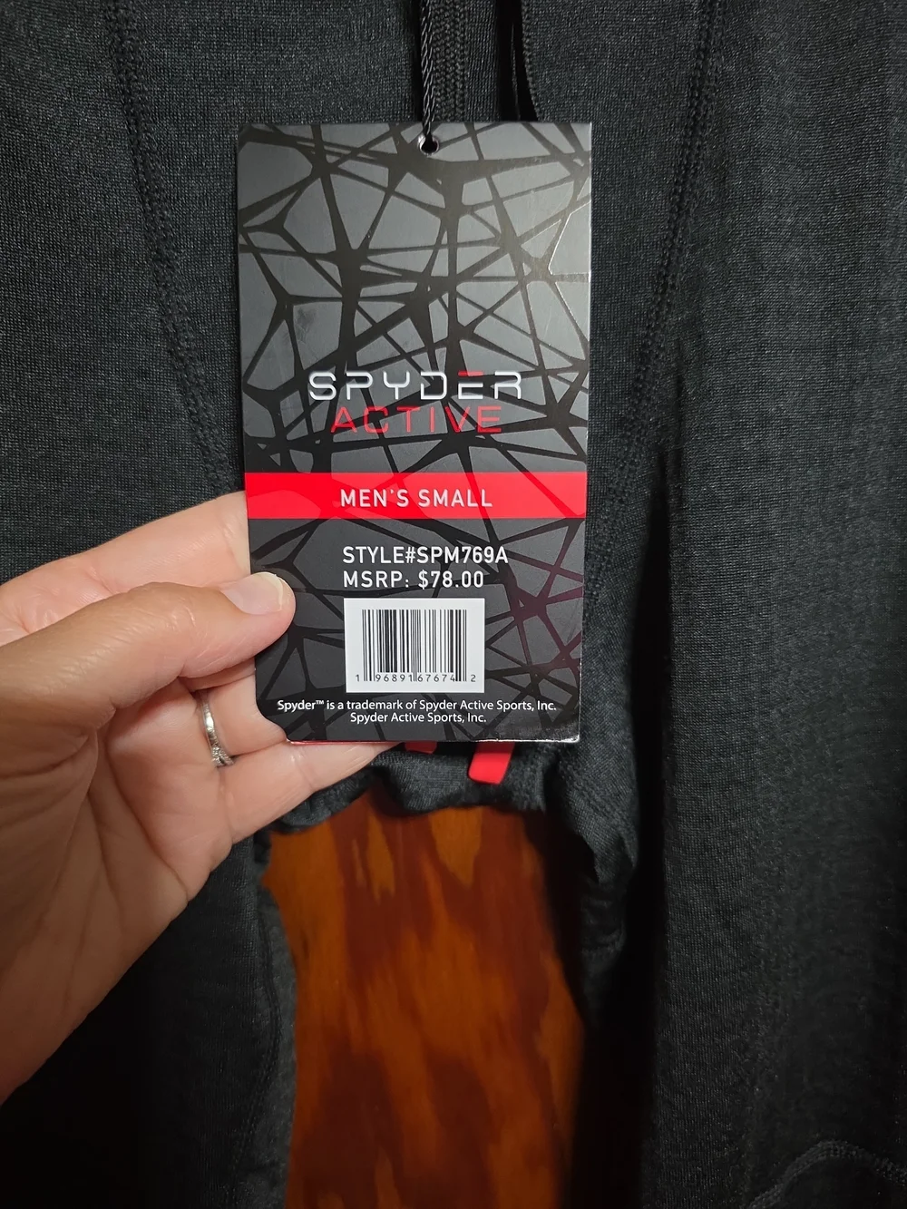 Spyder Black Men’s Thermal Base Layer Pants NWT Size S